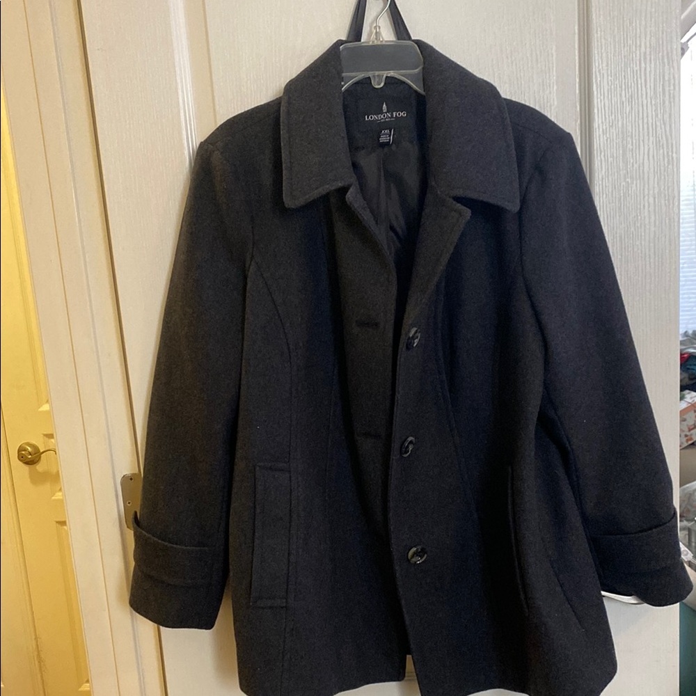 London Fog Black Wool Coat